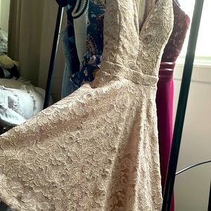ROSE GOLD homecoming mini dress XS worn once